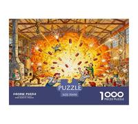 Usine de pétards en Explosion Puzzle en Bois Imperméable DIY Puzzles De 1000 Pièces pour Adultes Défi Et Casse-tête De Décoration pour La Maison