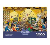 Usine d'Horloge d'Alarme Puzzle en Bois Imperméable Puzzles De 1000 Pièces pour Adultes Cadeaux Défi Et Casse-tête Jeux Éducatifs