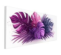 Usine Diamond Painting Adulte, 5D Diamond Painting Feuilles Motif avec Square Full Drill Toile 70x30cm, DIY Peinture Diamant Adulte Loisirs Créatifs pour Tableau Decoration Murale Maison, Cadeau R-13