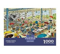 Usine d'ombrelles surpeuplée Puzzle en Bois Imperméable Puzzles De 1000 Pièces pour Adultes Défi Et Casse-tête Jeux Éducatifs