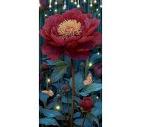 Usine Peinture Numero Adulte Pivoine Coloriage par Numero Adulte Kit de Peinture à L'huile sur Toile Bricolage pour Enfant, Paint by Numbers 45X90cm Activités Manuelles Pour Décoration Maison W6-726
