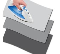 USIT, Lot de 6 Pièces de Tissu Thermocollant de Réparation en Coton, 48x11,5 cm, Léger et Résistant, Gris Clair, Moyen et Foncé