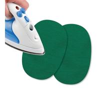 USIT, Mini Patchs Thermocollants de Réparation en Tissu Jersey, 13x9 cm, Idéaux pour Réparer Survêtements, Chemises et Pantalons de Sport, 2 Pièces, Vert