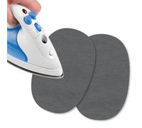 USIT, Mini Patchs Thermocollants de Réparation en Tissu Jersey, 13x9 cm, Idéaux pour Réparer Survêtements, Chemises et Pantalons de Sport, 2 Pièces, Gris Foncé