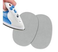 USIT, Mini Patchs Thermocollants en Tissu en Daim, 13x9 cm, Idéaux pour Réparer Pantalons, Vestes et Chemises, Teintures Inaltérables, 2 Pièces, Gris Clair