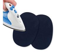 USIT, Mini Patchs Thermocollants en Tissu en Daim, 13x9 cm, Idéaux pour Réparer Pantalons, Vestes et Chemises, Teintures Inaltérables, 2 Pièces, Bleu Foncé