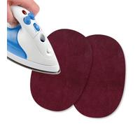 USIT, Mini Patchs Thermocollants en Tissu en Daim, 13x9 cm, Idéaux pour Réparer Pantalons, Vestes et Chemises, Teintures Inaltérables, 2 Pièces, Bordeaux