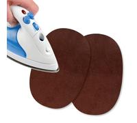 USIT, Mini Patchs Thermocollants en Tissu en Daim, 13x9 cm, Idéaux pour Réparer Pantalons, Vestes et Chemises, Teintures Inaltérables, 2 Pièces, Tabac Foncé
