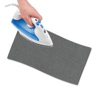 USIT, Tissu Thermocollant de Réparation en Daim, 11,5x45 cm, Idéaux pour Réparer Pantalons, Vestes et Chemises, Teintures Inaltérables, 1 Pièce, Gris Moyen