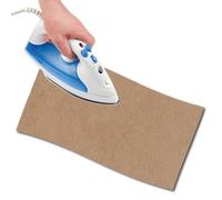 USIT, Tissu Thermocollant de Réparation en Daim, 11,5x45 cm, Idéaux pour Réparer Pantalons, Vestes et Chemises, Teintures Inaltérables, 1 Pièce, Beige