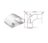 USKI 60 cm RV RV en Aluminium Profil de Profil Mural Armoire de Transition Rond de Coin Salon Salon Assortiment de Cabinet Caravane,Solide et Durable(Large Double Opening)