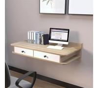 Usknxiu Coiffeuse Suspendue Moderne avec tiroirs, Meuble-lavabo Mural en Bois, Armoire Murale pouvant Servir de Table de Chevet, de Bureau ou de Console de Travail,Natural Wood,120cm/47.2in