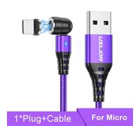 Uslion-Câble Magnétique De Charge Rapide Type C,Rotation 540,5a,Micro Usb,Transfert De Données,Pour Iphone 15,14 Pro Max,Xiaomi 13,Poco,Redmi - Type Purple Mirco-For 1m