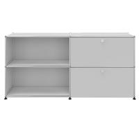 USM Haller Buffet 2 Ouverts / 2 volets à droite Noir graphite - USM SIDEBOA OF KLAP RE FD SCH