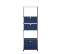 USM Haller Etagère avec cadre d'insertion Acier bleu - QS M52 5011