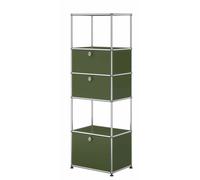 USM Haller Etagère avec cadre d'insertion Vert olive - USM QS M52 36