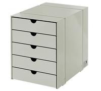 USM Haller Inos coffret C4 avec 5 plateaux fermés Home Office Gris clair - USM HALLER QS K1 LICHTGRAU