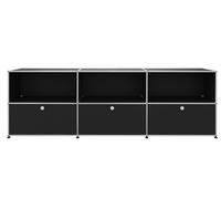 USM Haller Sideboard 3 Open / 3 Flaps Noir graphite - FAST DELIVERY - USM REGAL 3 OFFEN 3 KLAPPEN FD