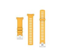 UsmAsk Bracelet à boucle Interchangeable en acier et Silicone, souple et réglable, avec longue sangle, adapté for Suunto D6 Dive / D6i NOVO/ZULU (Color : Yellow)