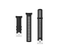 UsmAsk Bracelet à boucle Interchangeable en acier et Silicone, souple et réglable, avec longue sangle, adapté for Suunto D6 Dive / D6i NOVO/ZULU (Color : Black)