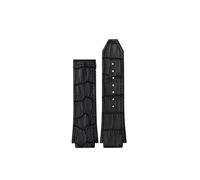 UsmAsk Bracelet de Montre adapté for HUBLOT BIG Bang, 26x19mm, étanche, chaîne de Montre for Hommes, en Caoutchouc, en Cuir véritable (Color : Black no Buckle, Size : 26mm-19mm)