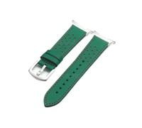 UsmAsk Bracelet en cuir for Samsung Galaxy Watch 7 Ultra 47 mm, sport, femmes et hommes, boucle de bracelet for Samsung Watch 7 47 mm, fermoir(Green-Silver)