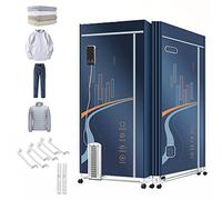 UsmAsk Sèche-Linge électrique Pliable 1600 W, séchoir Domestique à 3 Niveaux, Armoire de séchage électrique à air Chaud, minuterie numérique, séchage Rapide pour Appartements, buanderie, dortoir