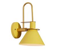 USMCPQVXN Applique Murale En Corne Du Milieu Du Siècle, Lampe de Chevet En Fer Nordique, Applique Murale Vintage En Forme Dearon, Abat-Jour En Métal E27, Luminaire Pour Café, Salle À Manger (Une Varié