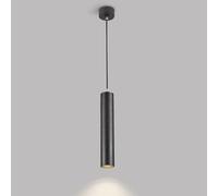 USMCPQVXN Lampe Suspendue À Led Moderne À Long Tube, Spot Suspendu À Tête Unique, Plafonnier, Luminaire D'Îlot de Cuisine, En Alumipour Restaurant, Magasin de Vêtements/Noir4000K/Cylindre