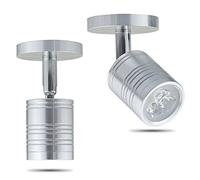 USMCPQVXN Lot de 2 Spots de Plafond À Led, Appliques Murales Réglables, Plafonnier Encastré Sans Ouverture, Petit Spot 5 W/Lumière Chaude