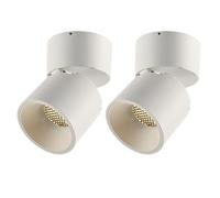 USMCPQVXN Lot de 2 Spots de Plafond Réglables À Led Avec Rotation À 90 °, Lampe Murale Pivotante En Alumipour Salon, Galerie, Œuvres D'Art/Blanc 3000K/7W