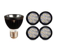 USMCPQVXN Lot de 4 Ampoules Led E27 10 W, Équivalent 70 W, Projecteur Étroit À 30°, Éclairage D'Accentuation Sur Rail À Intensité Variable 700 Lm, Lumière Chaude 3 000 K/110 V