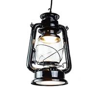USMCPQVXN Lustre Lanterne Vintage En Fer Forgé, Lampe À Pétrole Classique Pour Restaurant, Bar, Café, Allée/Noir