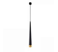 USMCPQVXN Lustre Moderne À Long Tube Conique En Alumi5 W, Style Européen, Noir, Réglable, Pour Cuisine, Îlot de Chambre À Coucher