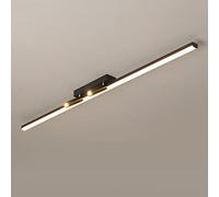 USMCPQVXN Plafonnier Led À Bande Lumineuse, 2 Voies, Angle Réglable, Moderne, Simple, Noir, Pour Salon, Vestiaire, Couloir, Blanc Froid, 100 Cm/Blanc Chaud/120 Cm