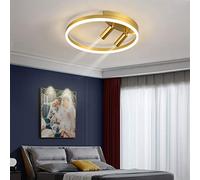 USMCPQVXN Plafonnier Led Doré Avec 2 Spots À Angle Réglable, Éclairage D'Intérieur Pour Salon, Chambre À Coucher, Salle D'Exposition, A/C