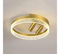 USMCPQVXN Plafonnier Led Doré Avec 2 Spots À Angle Réglable, Éclairage D'Intérieur Pour Salon, Chambre À Coucher, Salle D'Exposition, A/B