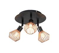 USMCPQVXN Plafonnier Rétro En Fer Et Métal Avec Cage Créative, Suspension À Angle Réglable Et Rotatif, Spot de Plafond Pour Chambre, Cuisine, Salon, Décoration D'Intérieur