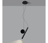 USMCPQVXN Plafonnier Suspendu En Métal Avec Décoration Ronde, Lampe de Chevet Créative À Long Tube, Lampe Suspendue Moderne À Led 3 W 4 000 K, Lampe de Salon Simple À Côté D'Un Canapé de Lecture/Sombr