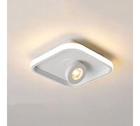 USMCPQVXN Spot de Plafond À Led Rotatif, Spot D'Accentuation Moderne À Led 20 W, Applique Murale Monopoint, Luminaires de Plafond Directionnels Géométriques En Métal/Blanc 6000K
