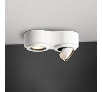 USMCPQVXN Spot de Plafond En Torchis, Lampe D'Appoint Montée En Surface, Luminaire de Plafond En Alumiblanc, Spot D'Intérieur Réglable, Spots Directionnels Pour Salon Cuisine/4000K