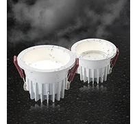 USMCPQVXN Spot de Plafond Ip65 Étanche À Encastrer Pour Douche, Kit D'Éclairage À Disque Led Encastré, 2 Pièces, Lampe D'Accentuation Directionnelle, Spots de Plafond Pour Couloir de Galerie/3000K/5W