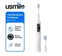 Usmile Y10 Pro Brosse à dents électrique avec écran intelligent, 4 modes de nettoyage, technologie sonique avec minuterie et capteur de pression, autonomie de 180 jours par charge