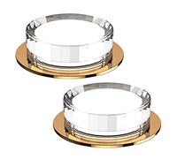 USMJQVZ 5W, 7WRound Gold Crystal Glass Downlight Luminaire 28mm Ultra Mince Moderne Simple LED Encastré Plafonnier pour Couloir Allée Encastré Panneau Lumières 2 Pack