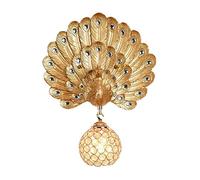 USMJQVZ Paon Applique Murale Or Moderne Cristal Applique Murale Creative Résine Design Applique Murale De Luxe Appliques Murales pour Salon Chambre Couloir Entrée
