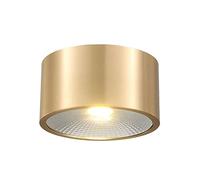 USMJQVZ Spot de Plafond LED Intérieur 3W, 5W, 7W, 9W Downlight en Laiton Brossé Doré, Spot de Plafond LED Nordique Moderne Encastré pour Salon Chambre