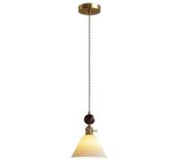USMJQVZ Suspension Miniature en céramique Blanche, Style Milieu du siècle, luminaire Suspendu en Bois réglable, Compatible avec Les plafonds inclinés, idéal pour Un îlot de Cuisine, Une Salle