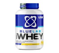 USN Blue Lab Whey - Boisson Protéinée en Poudre, Protéines de Lactosérum & BCAA, Prise de Masse & Récupération, Shaker Post-Entraînement, Saveur Banane, 2 kg, NBLW14