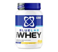 USN Blue Lab Whey - Boisson Protéinée en Poudre, Protéines de Lactosérum & BCAA, Prise de Masse & Récupération, Shaker Post-Entraînement, Saveur Banane, 908 g, NBLW05
