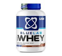 USN Blue Lab Whey - Boisson Protéinée en Poudre, Protéines de Lactosérum & BCAA, Prise de Masse & Récupération, Shaker Post-Entraînement, Saveur Chocolat, 2 kg, NBLW11